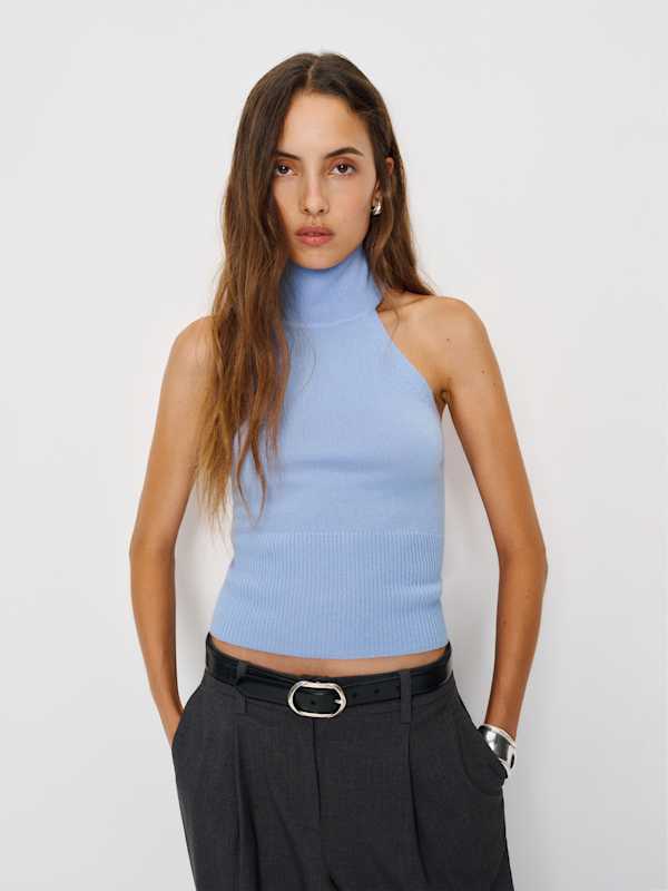 Leni Cashmere Halter - Ice Water